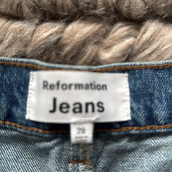 Reformation BRAND NEW NEVER WORN! Jean Skirt, full length, high waisted. - Picture 8 of 9